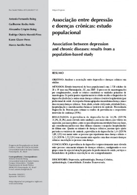 Association between depression and chronic diseases: results from a population-based study